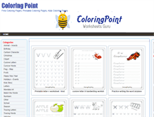 Tablet Screenshot of coloringpoint.com